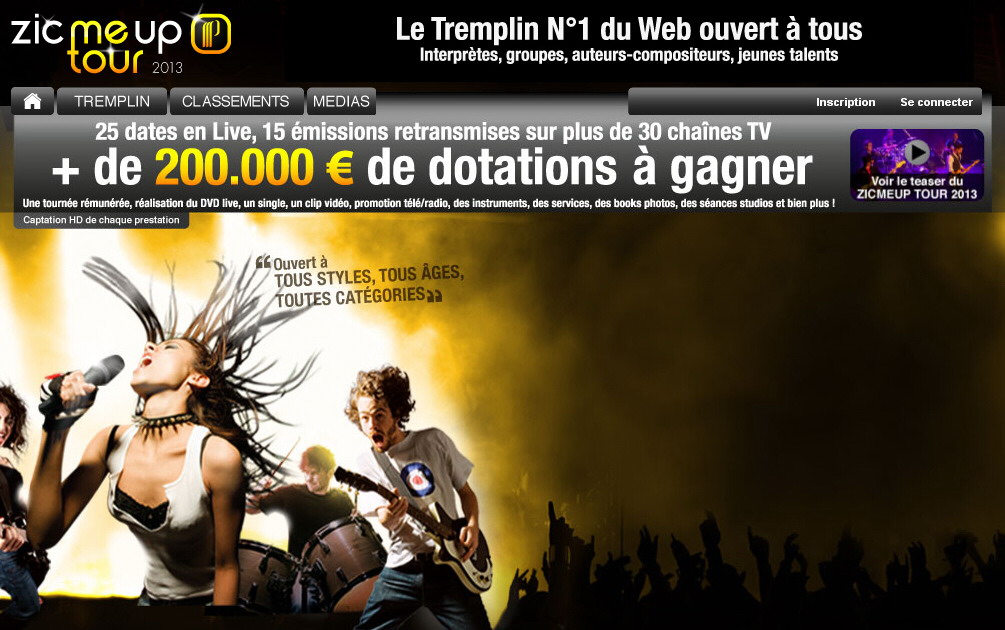 tremplin rock ZicMeUp